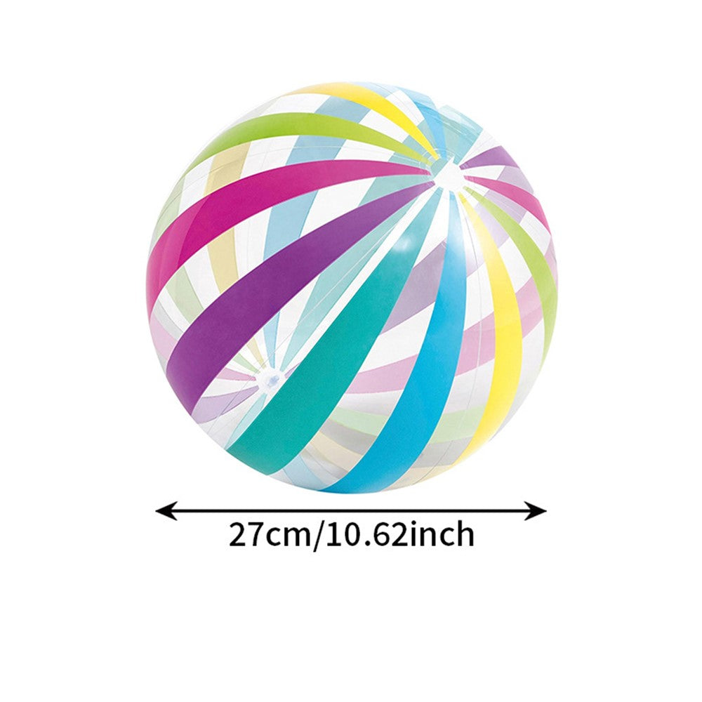 27cm Inflatable Beach Ball Multi-color PVC Water Toy for Summer Outdoor Swimming Pool