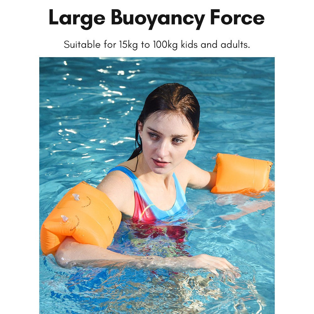 MT.MART YX-006 1 Pair PVC Swimming Arm Band Inflatable Armband Swimming Pool Arm Floating Sleeve