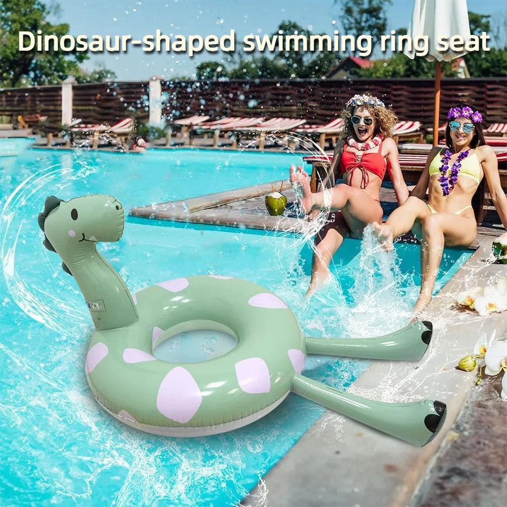 Dinosaur Design Inflatable Pool Float PVC Swimming Ring Rest Seat Adults Large Size Thick Swim Tube
