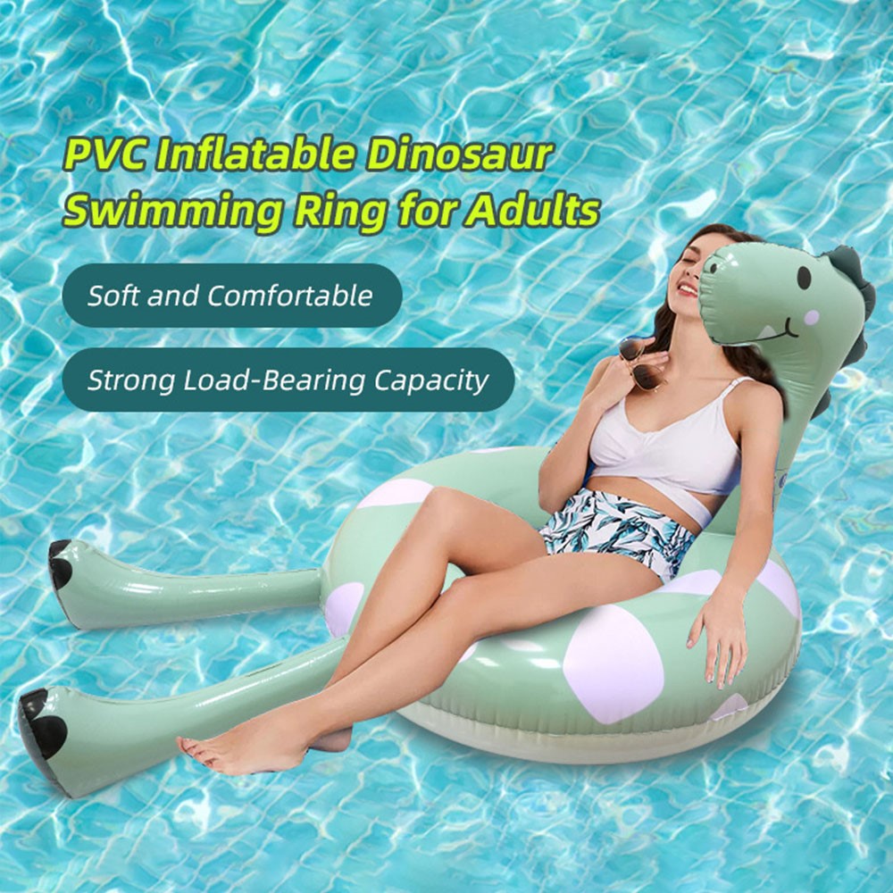 Dinosaur Design Inflatable Pool Float PVC Swimming Ring Rest Seat Adults Large Size Thick Swim Tube