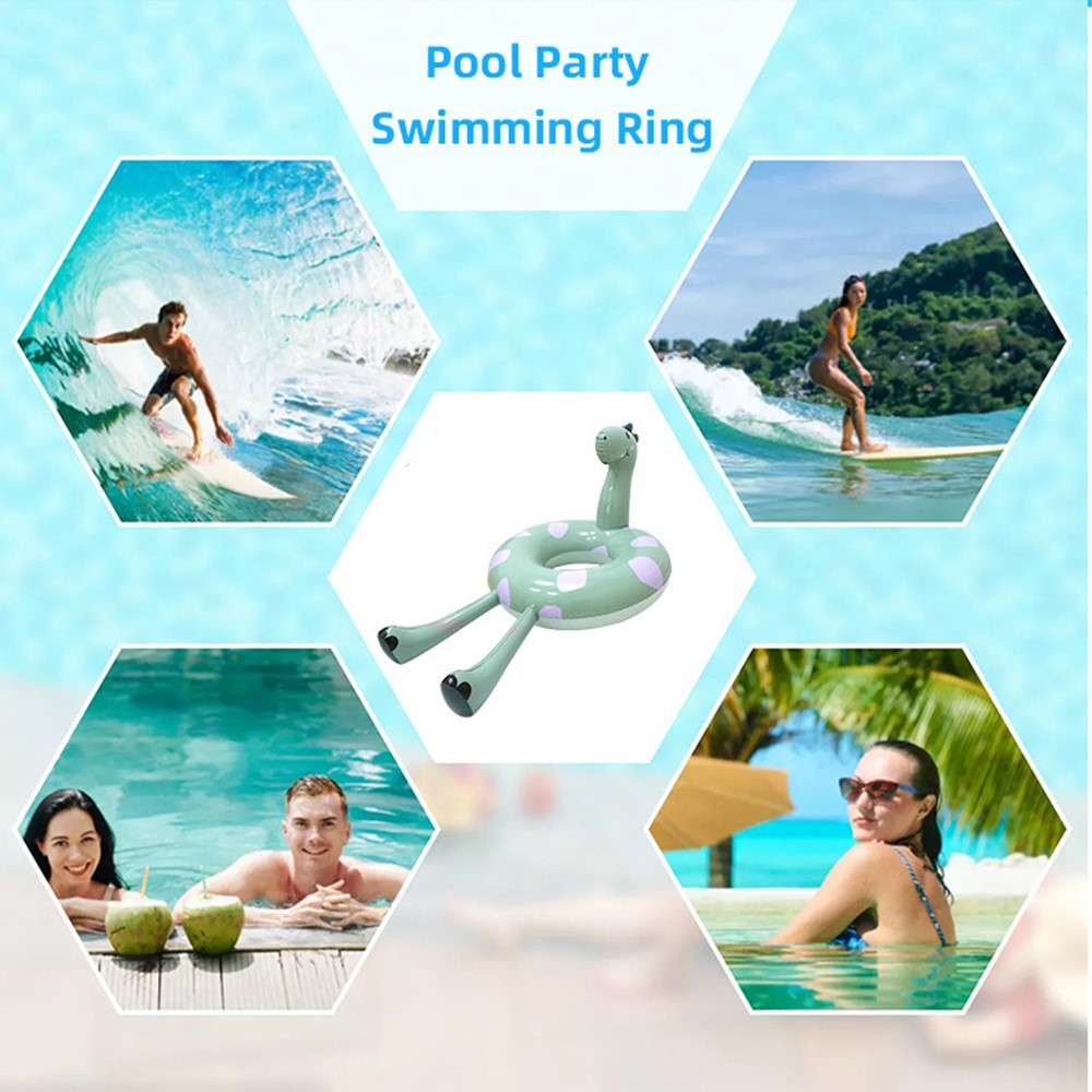Dinosaur Design Inflatable Pool Float PVC Swimming Ring Rest Seat Adults Large Size Thick Swim Tube