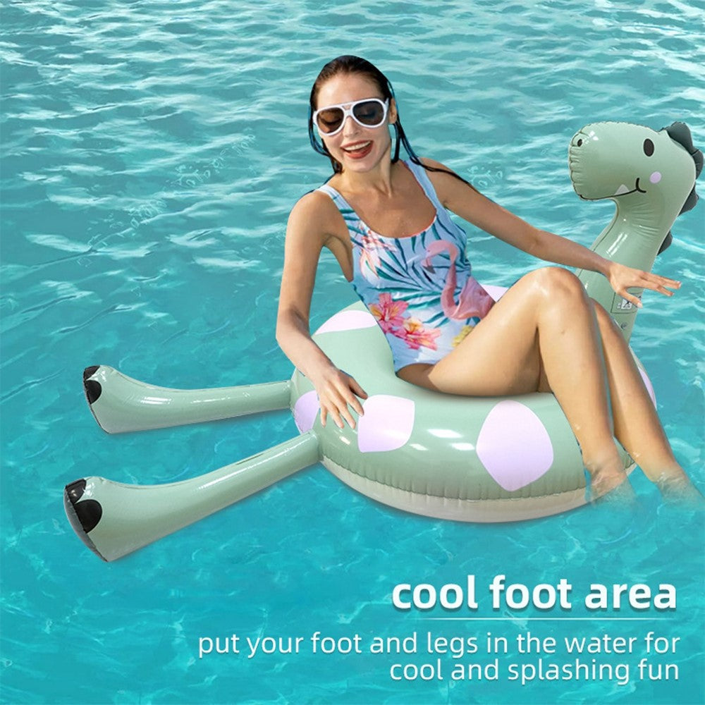 Dinosaur Design Inflatable Pool Float PVC Swimming Ring Rest Seat Adults Large Size Thick Swim Tube