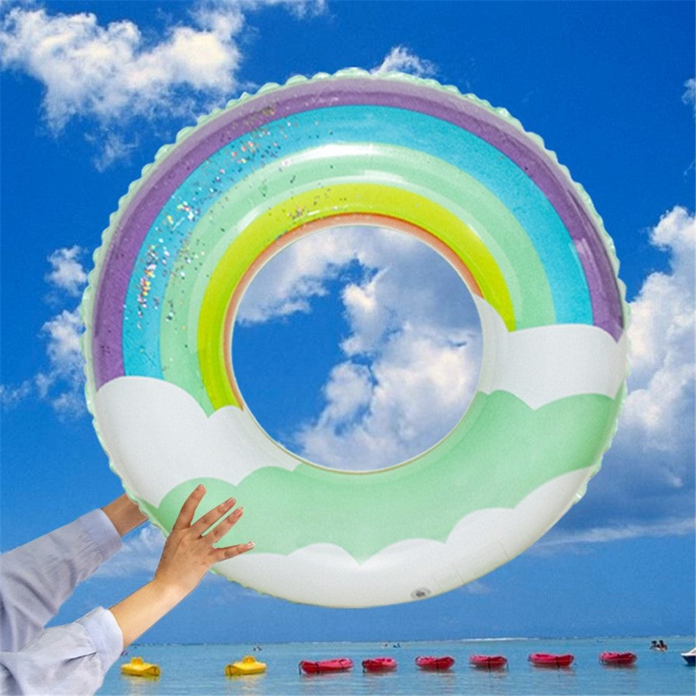 YX-001 10-15 Years Old Children Swimming Ring Inflatable Outdoor Pool PVC Float Swimming Ring (No Handle)