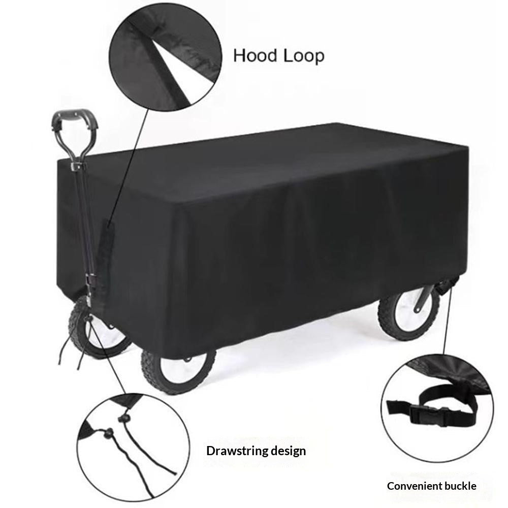 97 x 61 x 56cm Outdoor Folding Wagon Cart Cover 210D Oxford Cloth Camping Cart Waterproof Cover