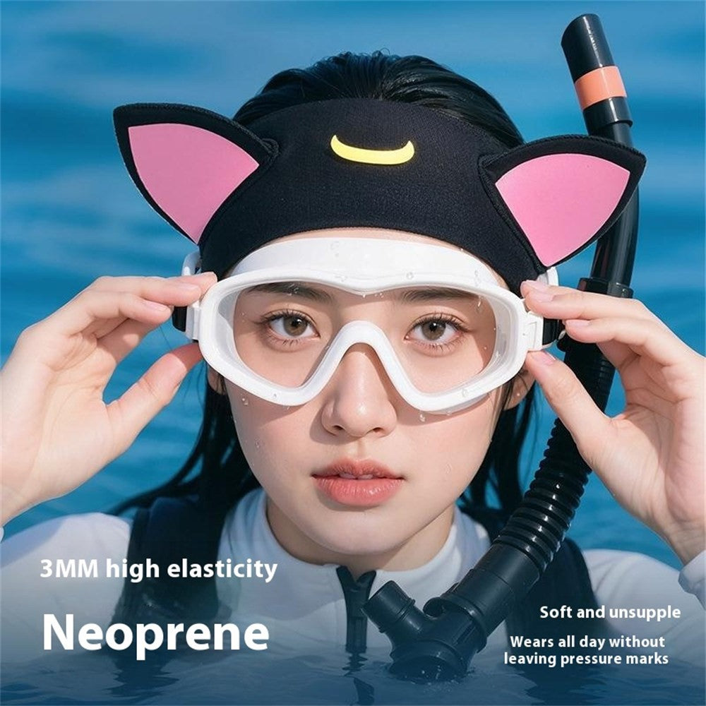 GOLOVEJOY XTJ161 Cat Ear Swimming Headband Women Neoprene Quick Dry Sports Hair Band