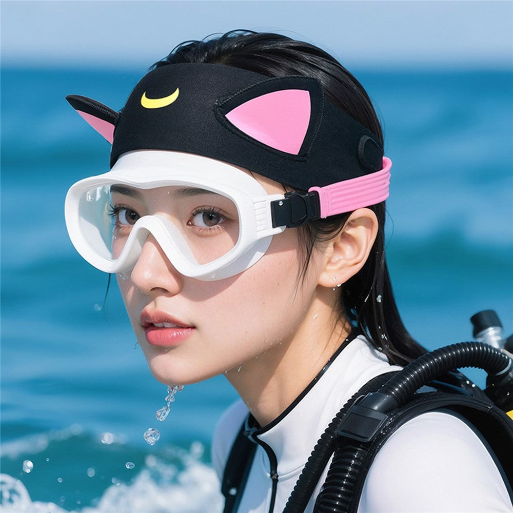 GOLOVEJOY XTJ161 Cat Ear Swimming Headband Women Neoprene Quick Dry Sports Hair Band
