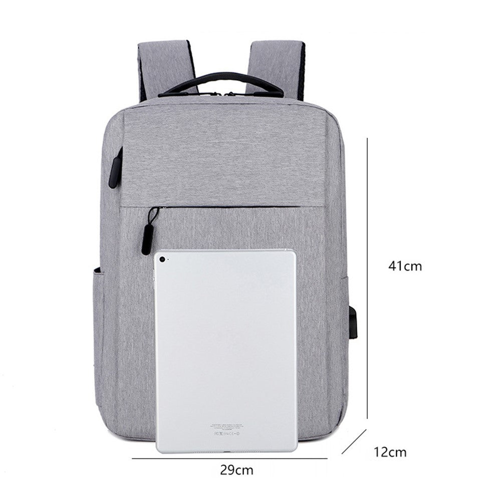 Casual Nylon Oxford Cloth Backpack Waterproof Laptop Dual Shoulders Bag with USB Port