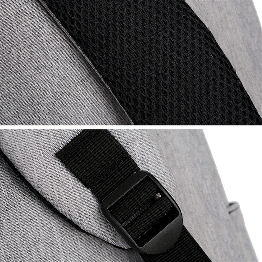 Casual Nylon Oxford Cloth Backpack Waterproof Laptop Dual Shoulders Bag with USB Port