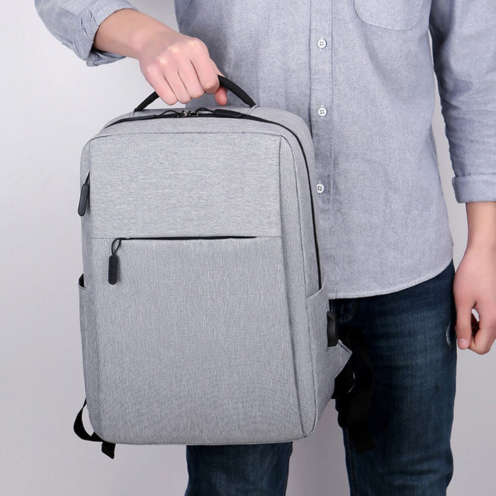 Casual Nylon Oxford Cloth Backpack Waterproof Laptop Dual Shoulders Bag with USB Port
