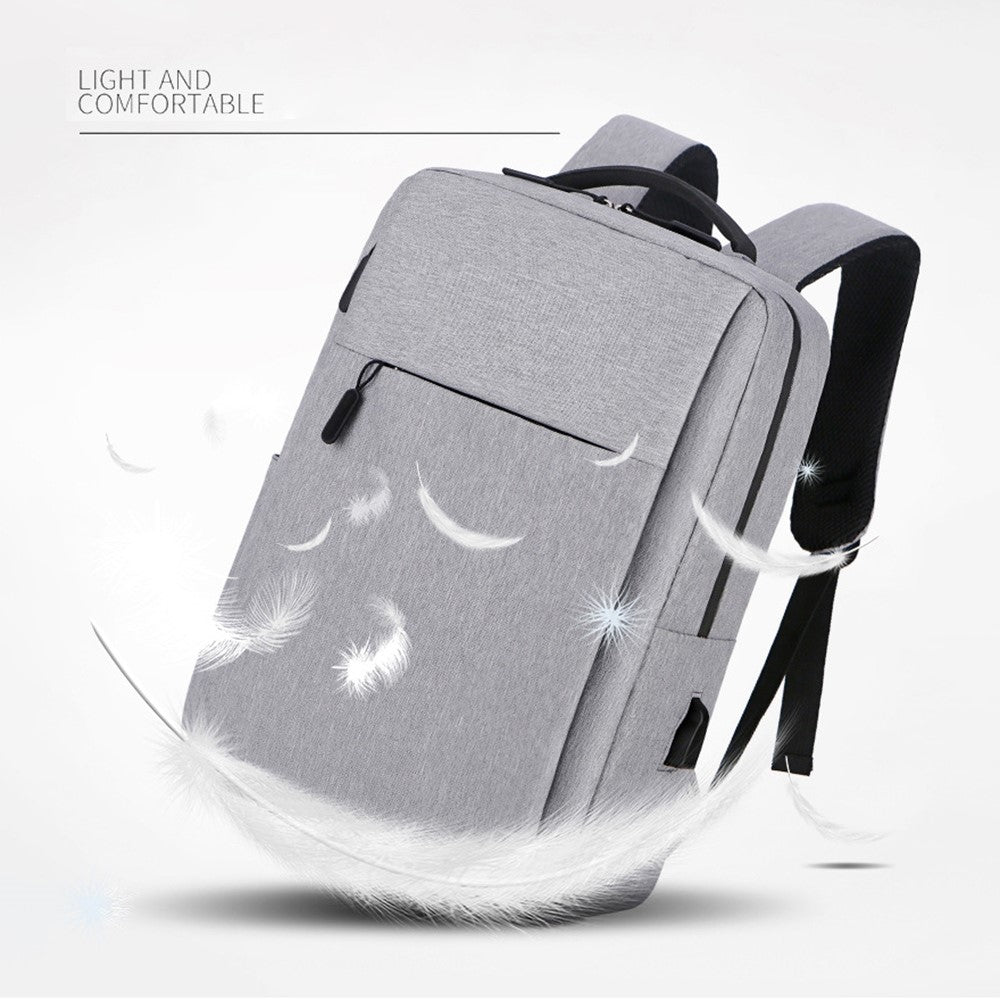Casual Nylon Oxford Cloth Backpack Waterproof Laptop Dual Shoulders Bag with USB Port