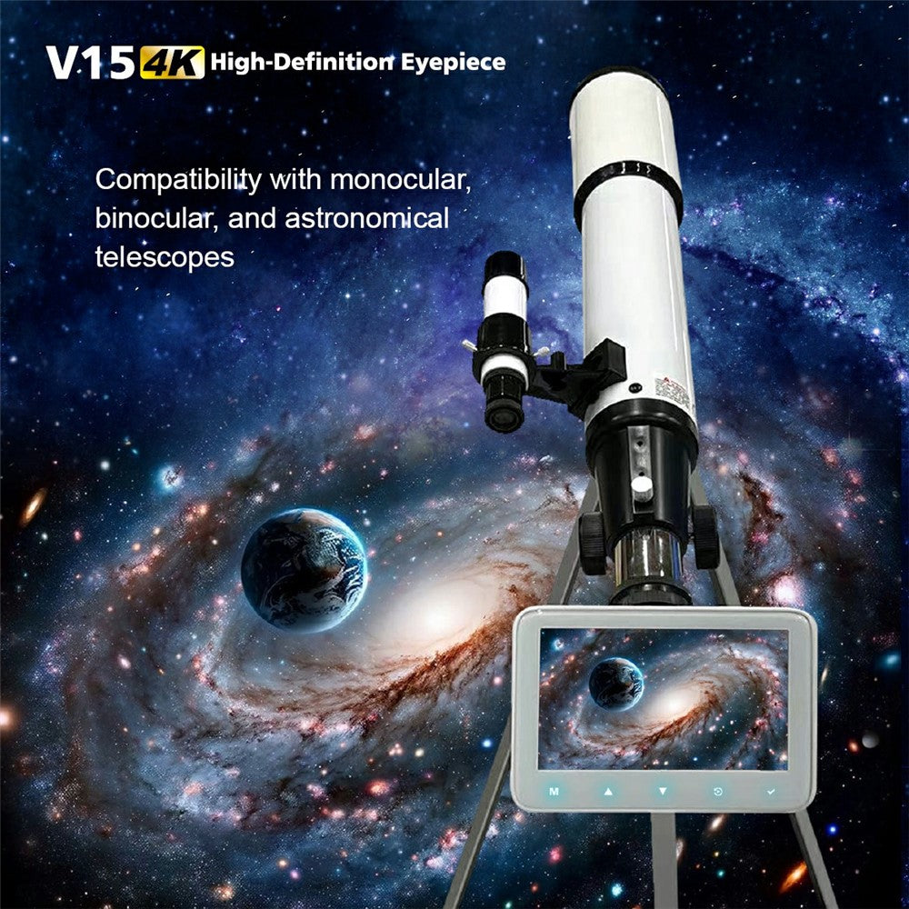 V15 5 inch HD Electronic Eyepiece 5X Digital Zoom Astronomical Telescope 12MP Bird Watching Binoculars