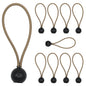 LUCKSTONE 10Pcs Tent Tie Down Rope Elastic Ball Buckle Fixed Strap for Outdoor Camping Hiking Fishing Awning