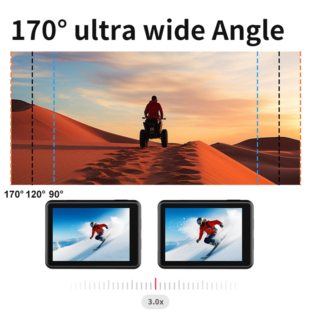 V5 5K WiFi EIS Action-Kamera - Wasserdicht bis 30m, Dual Screen
