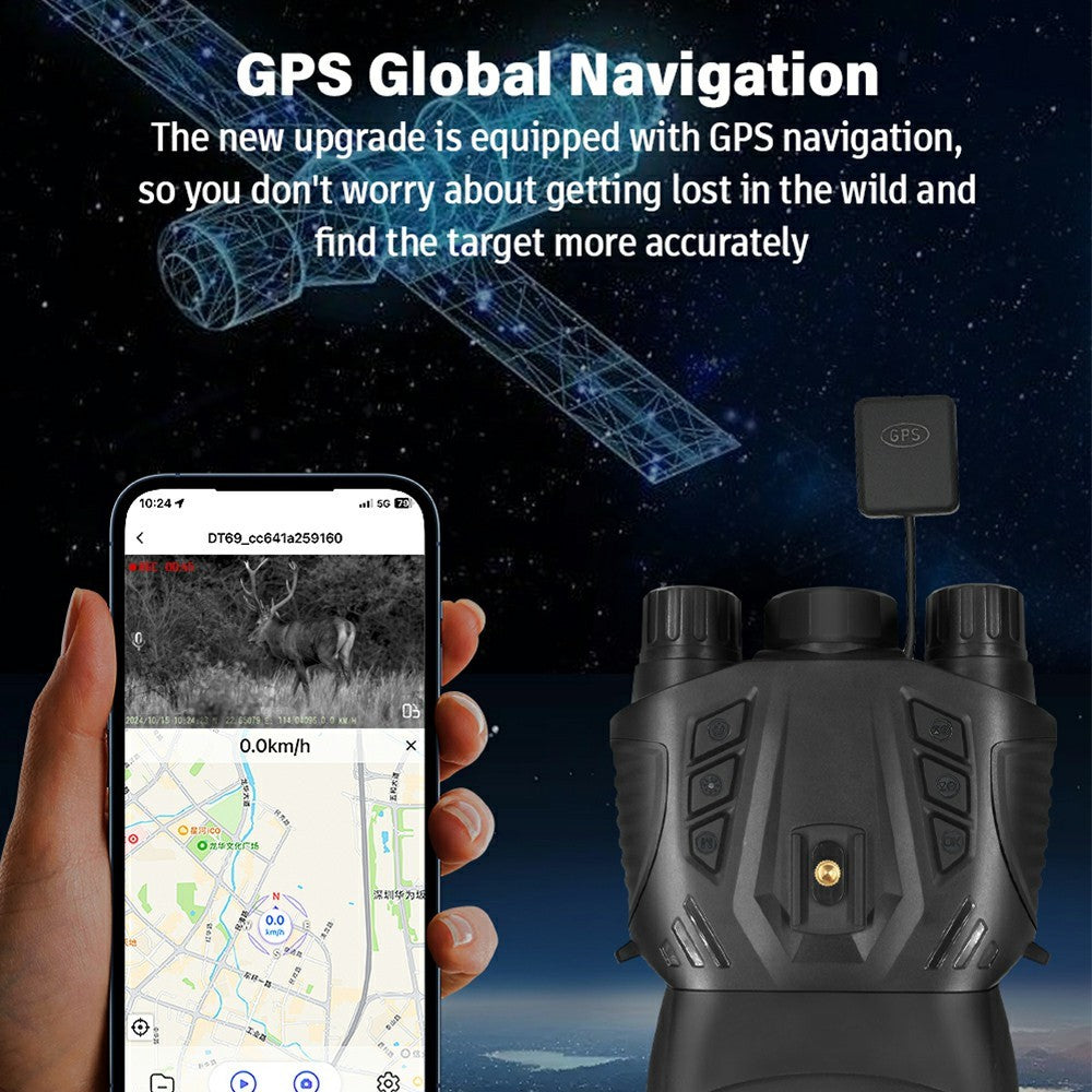 DT69 Portable Head-Mounted Infrared Night Vision Digital Binoculars Camera, without GPS