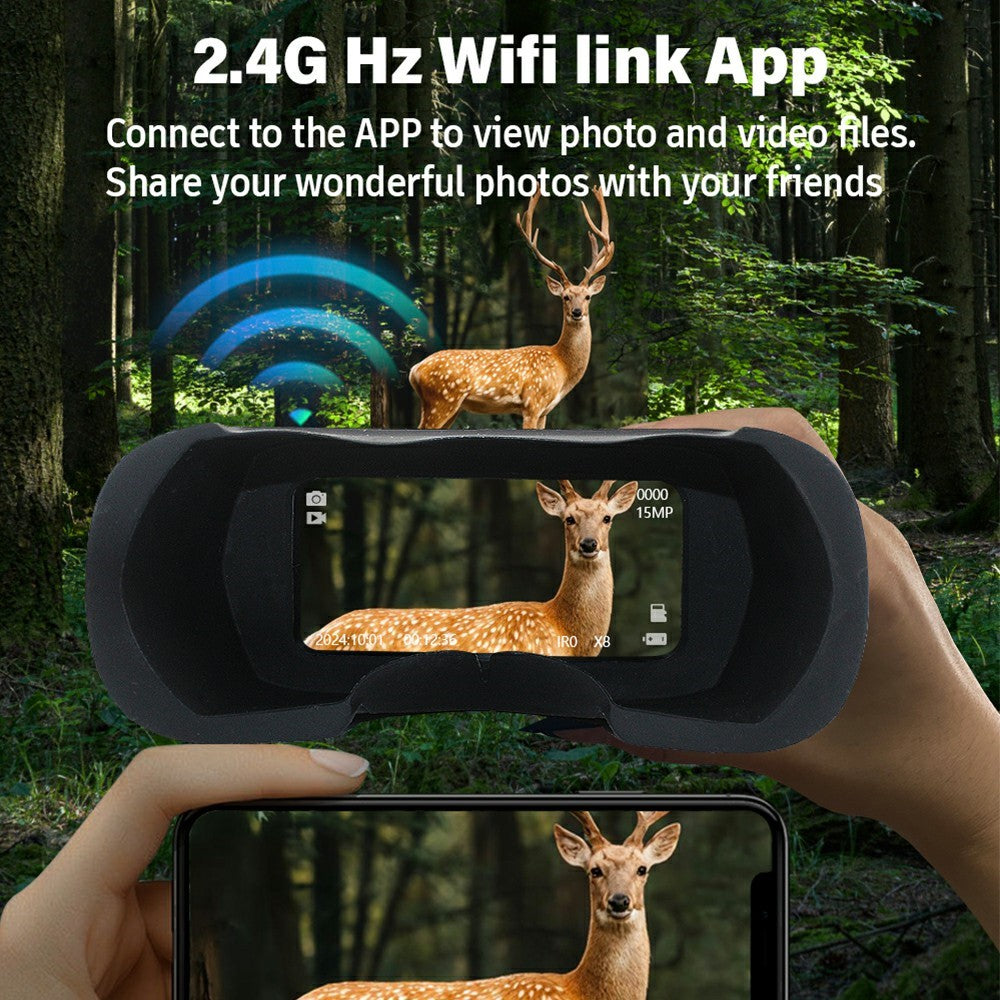 DT69 Portable Head-Mounted Infrared Night Vision Digital Binoculars Camera with GPS