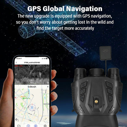 DT69 Portable Head-Mounted Infrared Night Vision Digital Binoculars Camera with GPS