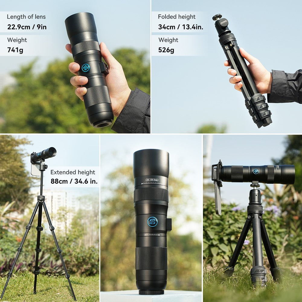 APEXEL APL-T20-60X Monocular Telescope 20-60X Zoom High Magnification HD Portable Telescope for Concert / Bird Watching