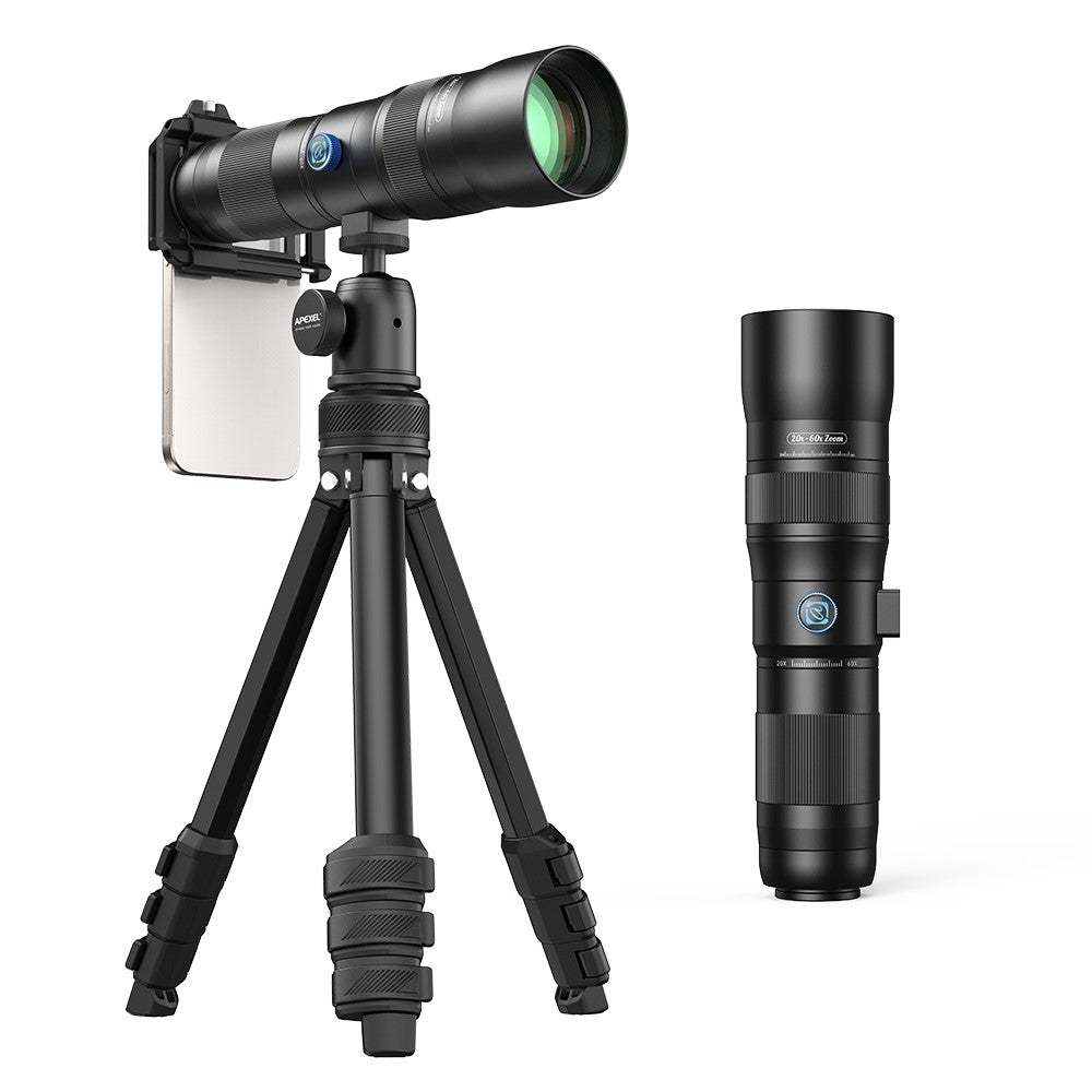 APEXEL APL-T20-60X Monocular Telescope 20-60X Zoom High Magnification HD Portable Telescope for Concert / Bird Watching