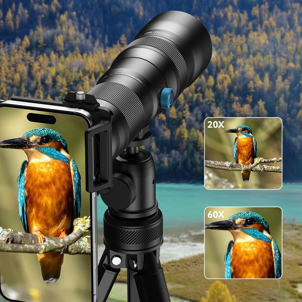 APEXEL APL-T20-60X Monocular Telescope 20-60X Zoom High Magnification HD Portable Telescope for Concert / Bird Watching