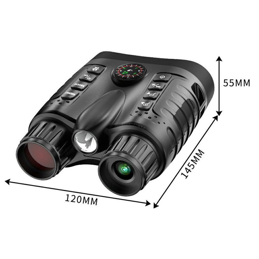 NV2185 3.2 Inch TFT Screen Binoculars for Outdoor Exploration 8x Digital Zoom Infrared Night Vision Telescope with Compass
