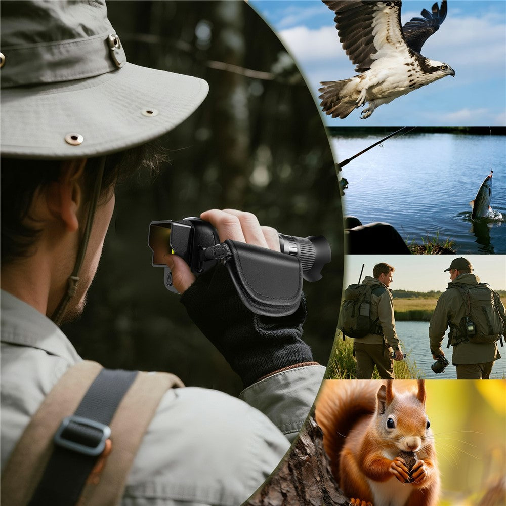 YS02 Handheld Digital Night Vision Monocular 8X Zoom Hunting Telescope with 1.5 Inch IPS Screen