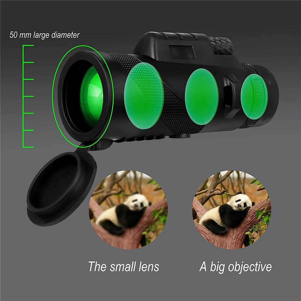 DT5060 Outdoor Night Vision 50x60 High Power Monocular HD Multilayer Green Film Telescope