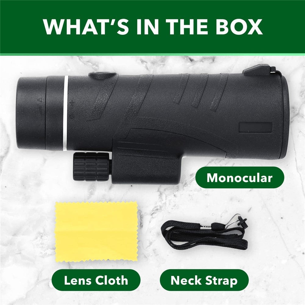 AM-D08 12X42 High Power HD Monocular Night Vision BAK4 Prism Telescope for Bird Watching, Hunting, Surveillance, Hiking