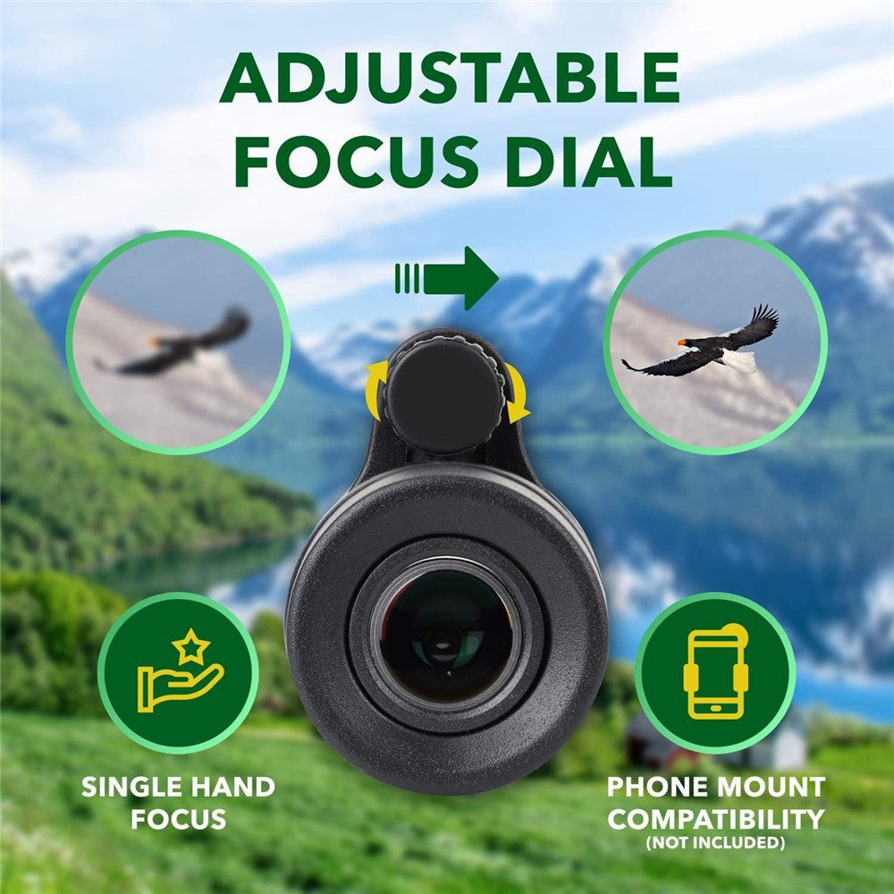 AM-D08 12X42 High Power HD Monocular Night Vision BAK4 Prism Telescope for Bird Watching, Hunting, Surveillance, Hiking