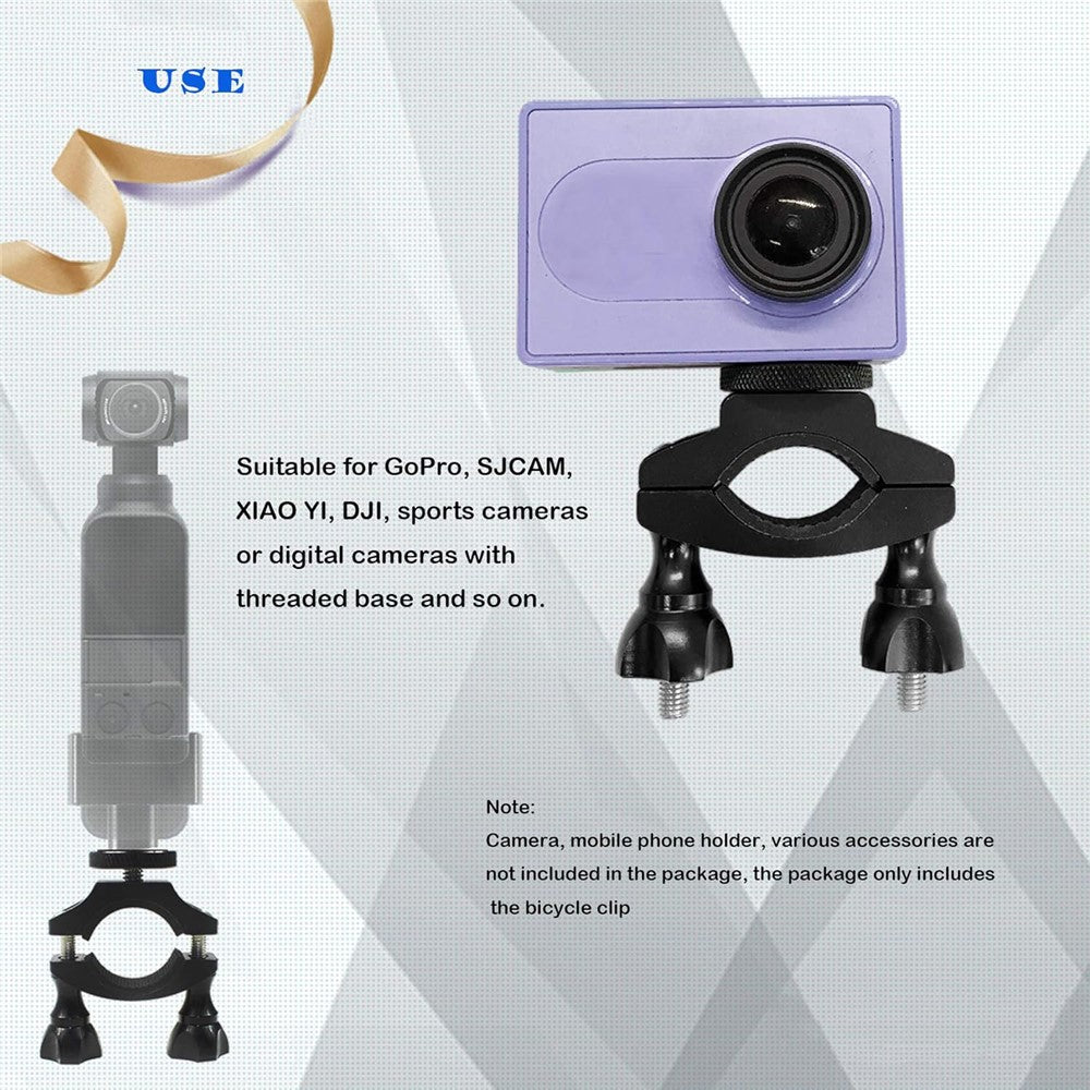 KF27870 Bike Camera Mount 1 / 4-inch Screw Adapter Bicycle Action Camera Bracket for GoPro / DJI Osmo