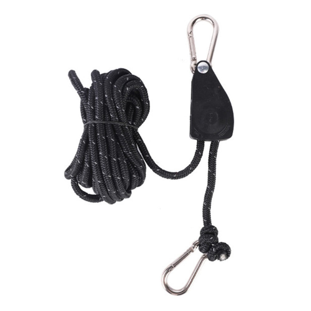 AOTU Adjustable Lanyard for Tent Fan Plant Lamp Rope Ratchet Hanger Lifting Pulley Hook Camping Buckle