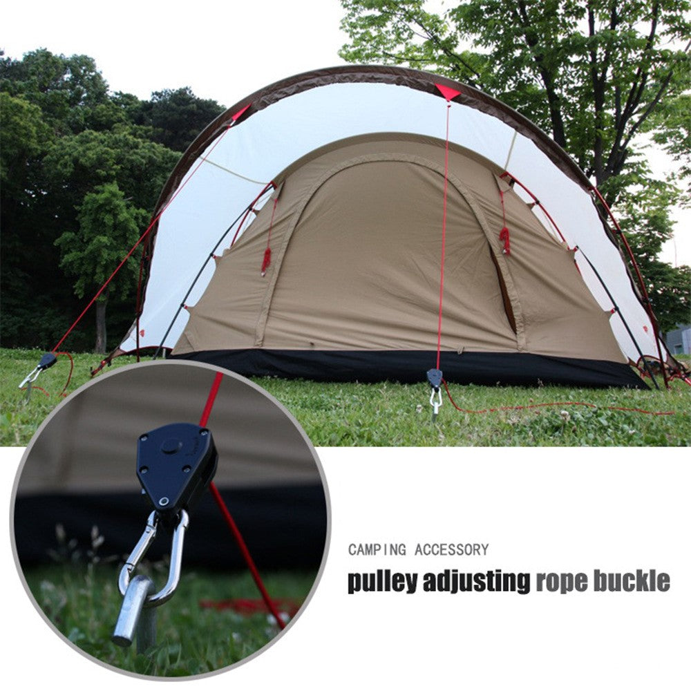 AOTU Adjustable Lanyard for Tent Fan Plant Lamp Rope Ratchet Hanger Lifting Pulley Hook Camping Buckle