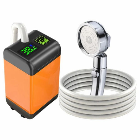 7800mAh Camping-Dusche mit Temperaturüberwachung & 3 Sprühmodi