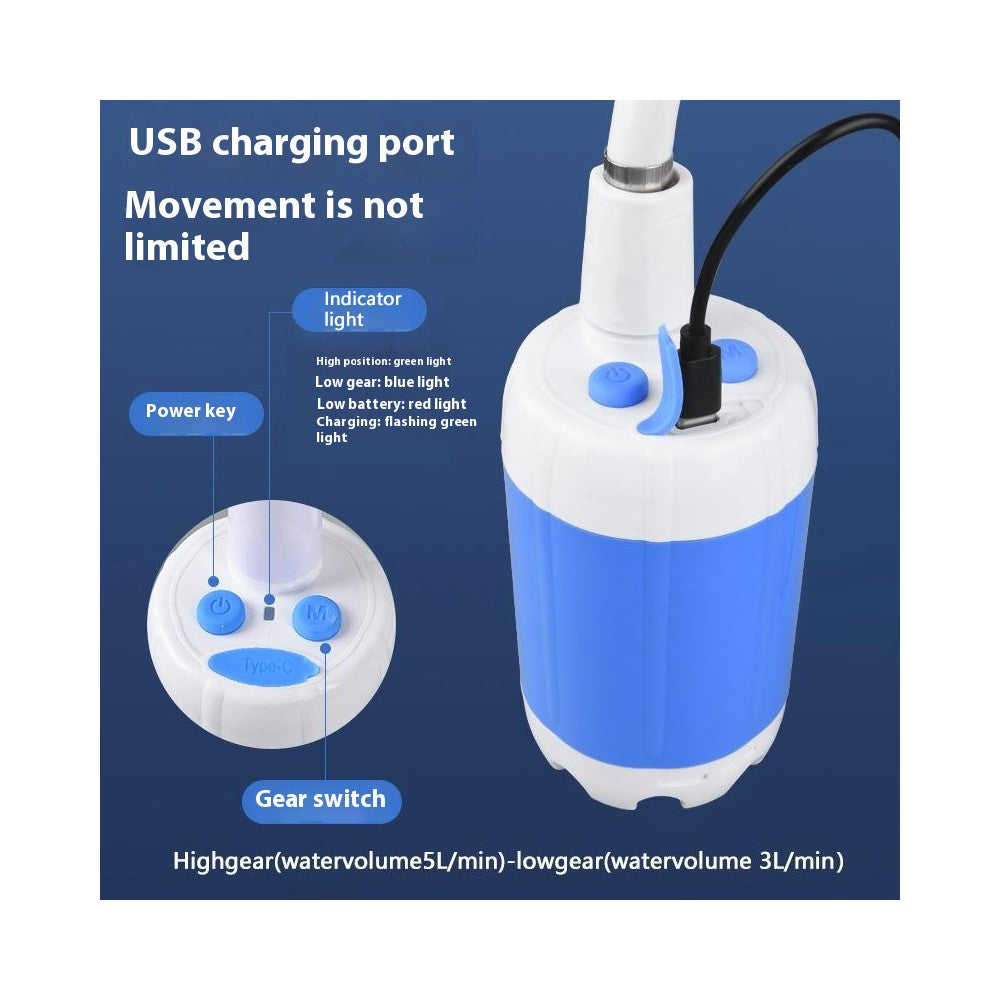 4000mAh Electric Shower Camping Portable Shower Head Pump for Outdoor Hiking Travel