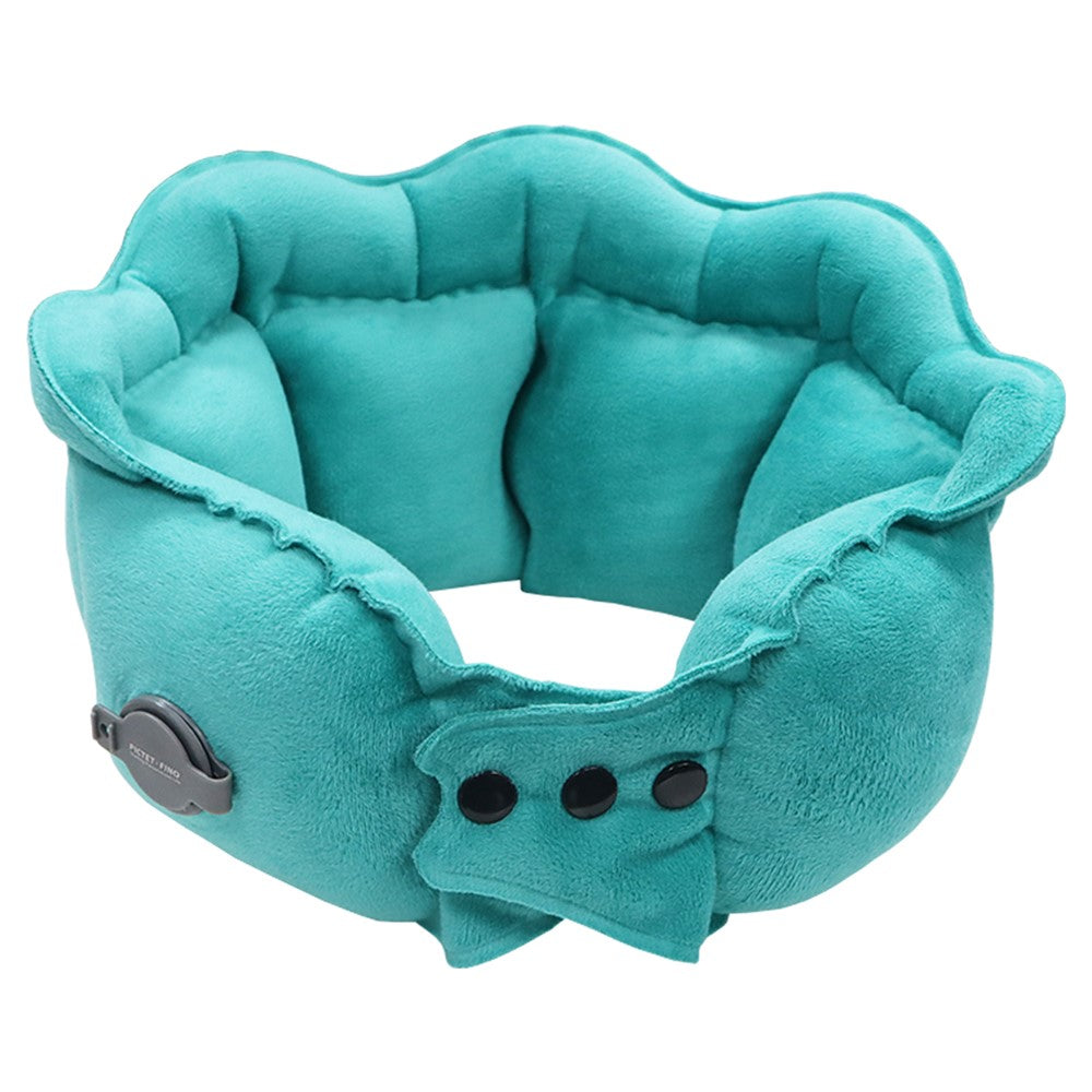 PICTET.FINO RH66 Crystal Velvet Inflatable Neck Pillow Travel-Friendly Portable Neck Pillow