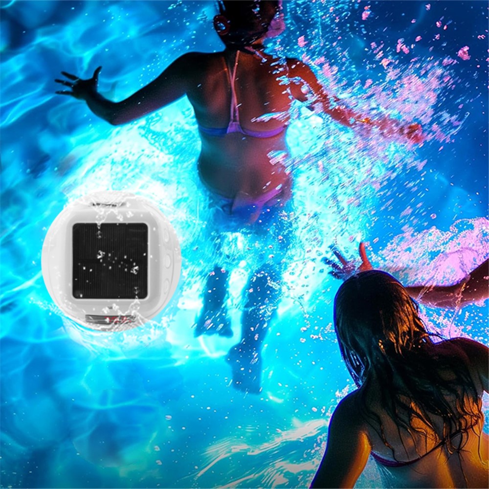 TS-PL03 Solar Powered Digital Display Floating Pool Thermometer with RGB Ambient Light for Swimming Pool