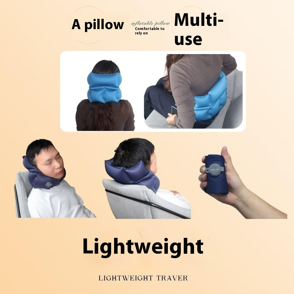 PICTET.FINO PF110A Inflatable Neck Pillow Extended Height Compact Travel Cushion for Home / Outdoor