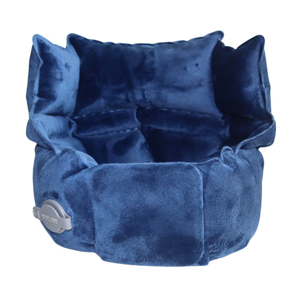 PICTET.FINO PF110B Inflatable Neck Pillow Elevated Design Crystal Velvet Inflate Pillow for Travel