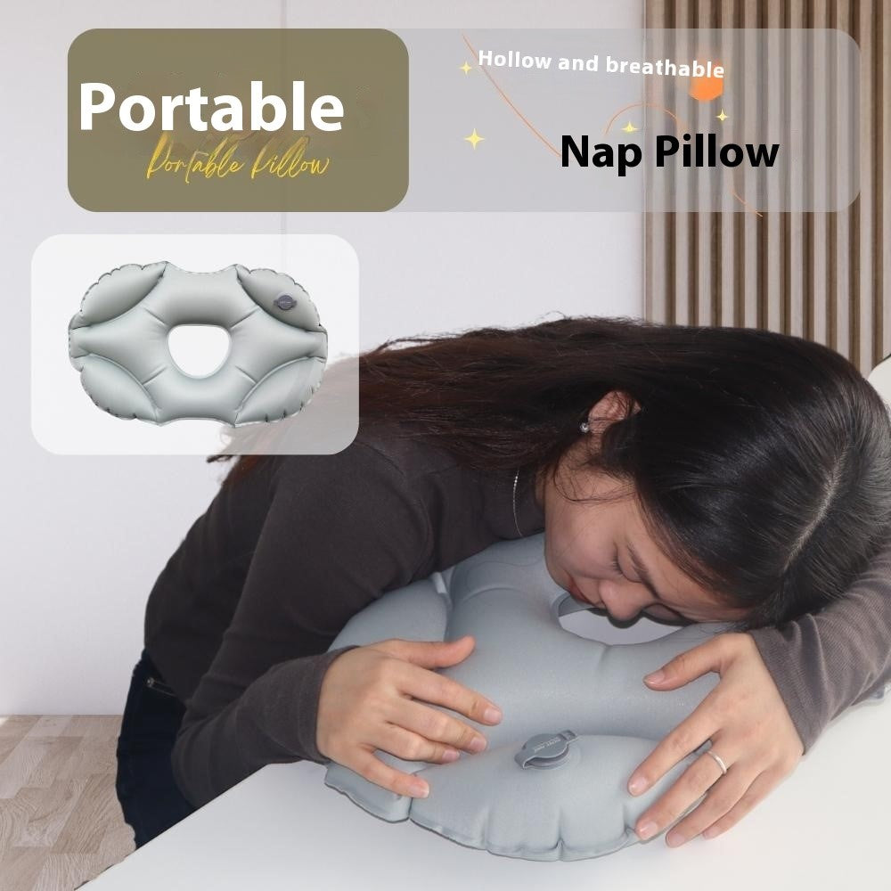 PICTET.FINO PF111A Inflatable Face Down Pillow Breathable Ergonomic Design for Nap / Back Support