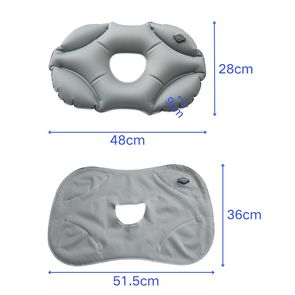 PICTET.FINO PF111A Inflatable Face Down Pillow Breathable Ergonomic Design for Nap / Back Support