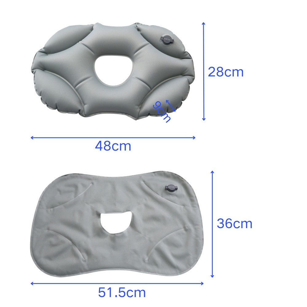 PICTET.FINO PF111B Inflatable Pillow for face Down Sleeping Crystal Velvet Portable Pillow