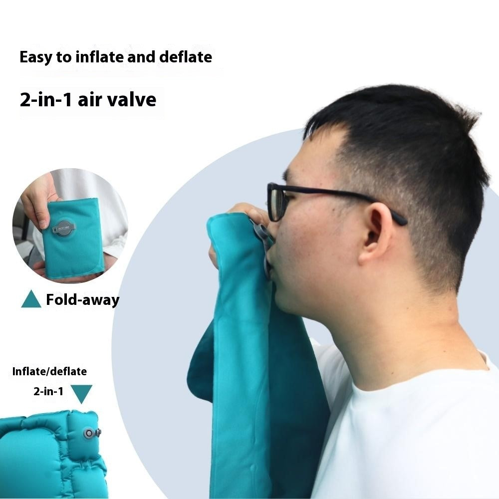 PICTET.FINO PF112B Inflatable Lumbar Pillow Ergonomic Design Crystal Velvet S-Curve Support for Car / Office Chair
