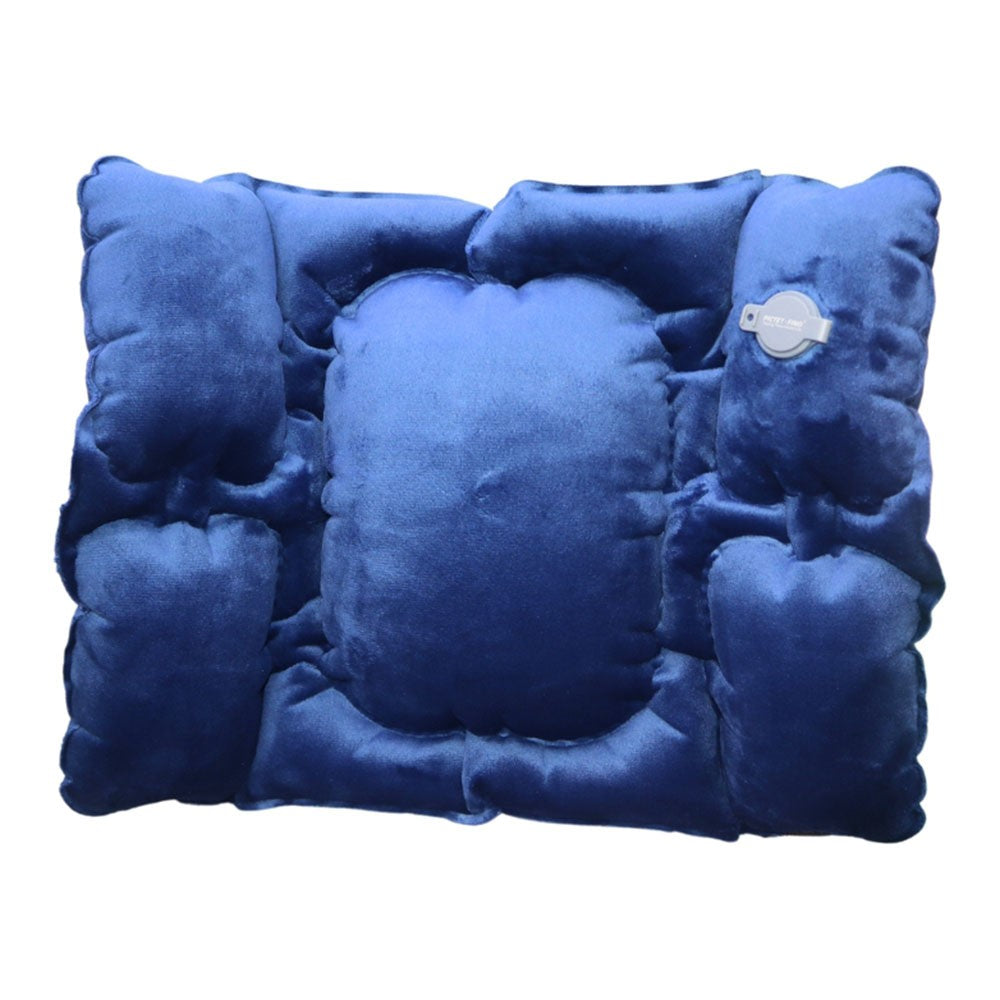 PICTET.FINO PF112B Inflatable Lumbar Pillow Ergonomic Design Crystal Velvet S-Curve Support for Car / Office Chair