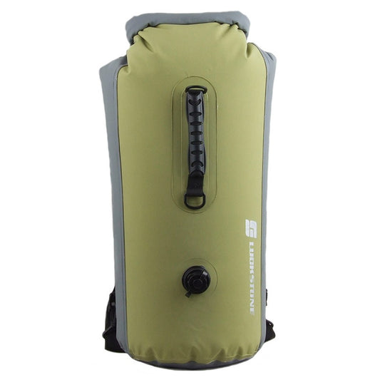 LUCKSTONE 35L Inflatable Waterproof Dry Bag Backpack Tote Bucket Bag for Swimming Rafting Drifting