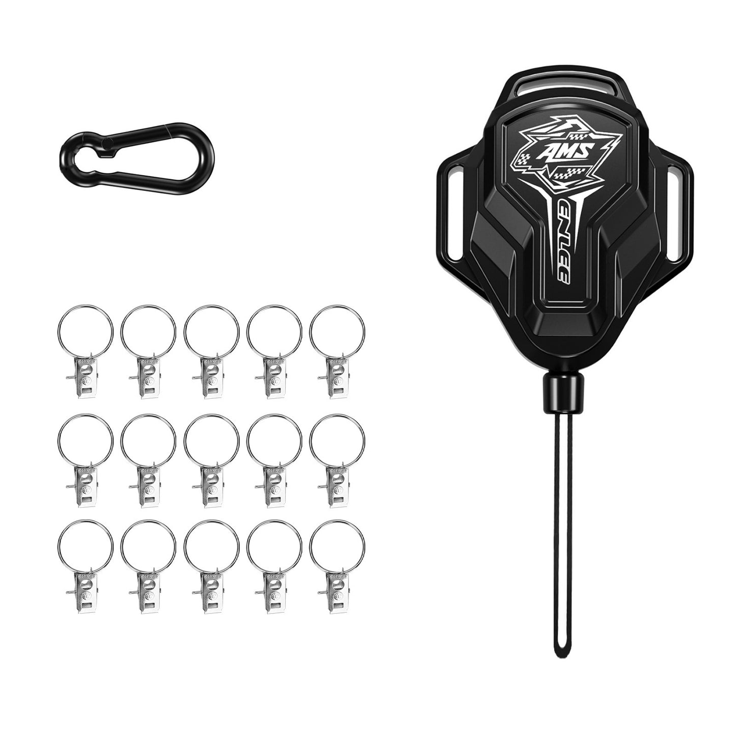 ENLEE 9m Outdoor Retractable Clothesline Portable Camping Hanging Drying Rope with Foldable Handle