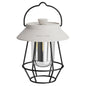 Vintage Iron Art Tent Lantern Rechargeable Hanging Lamp Portable Camping LED Light