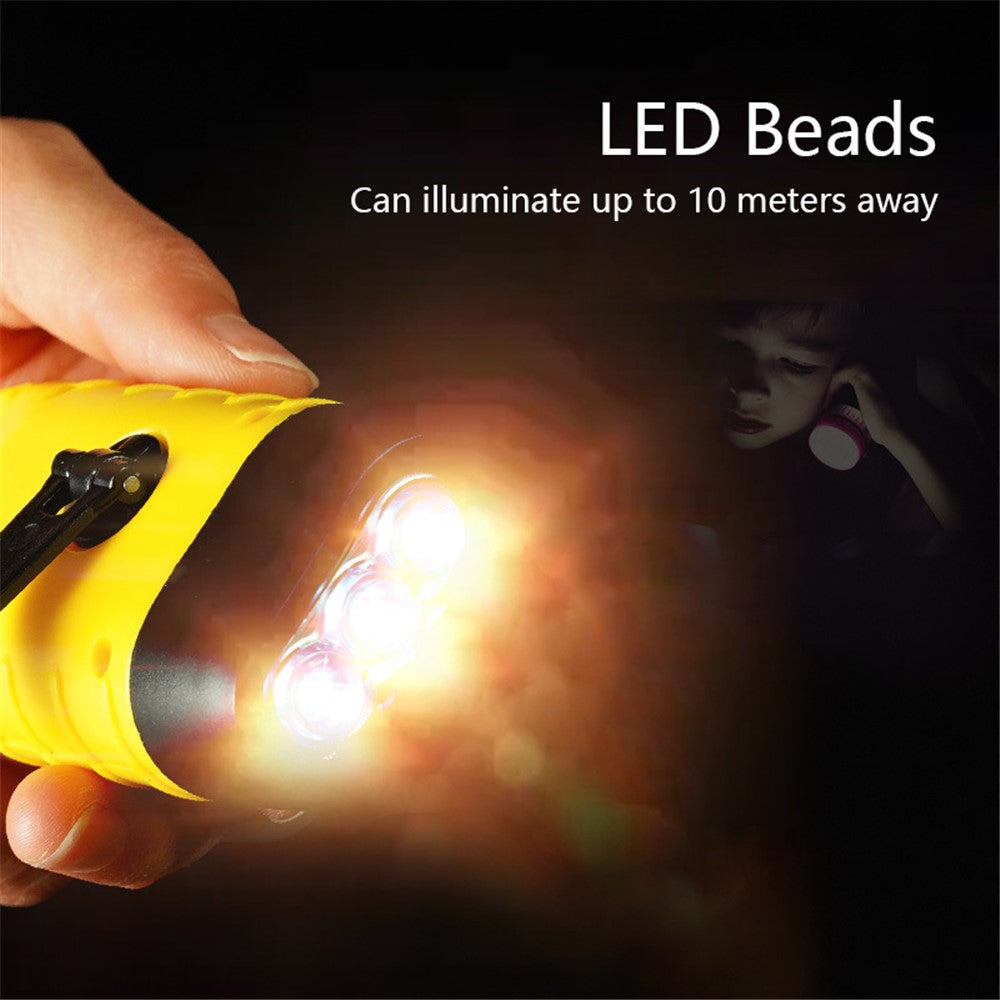 AOTU Outdoor Emergency Solar Power Hand Crank Flashlight LED Hand Crank Power Lights