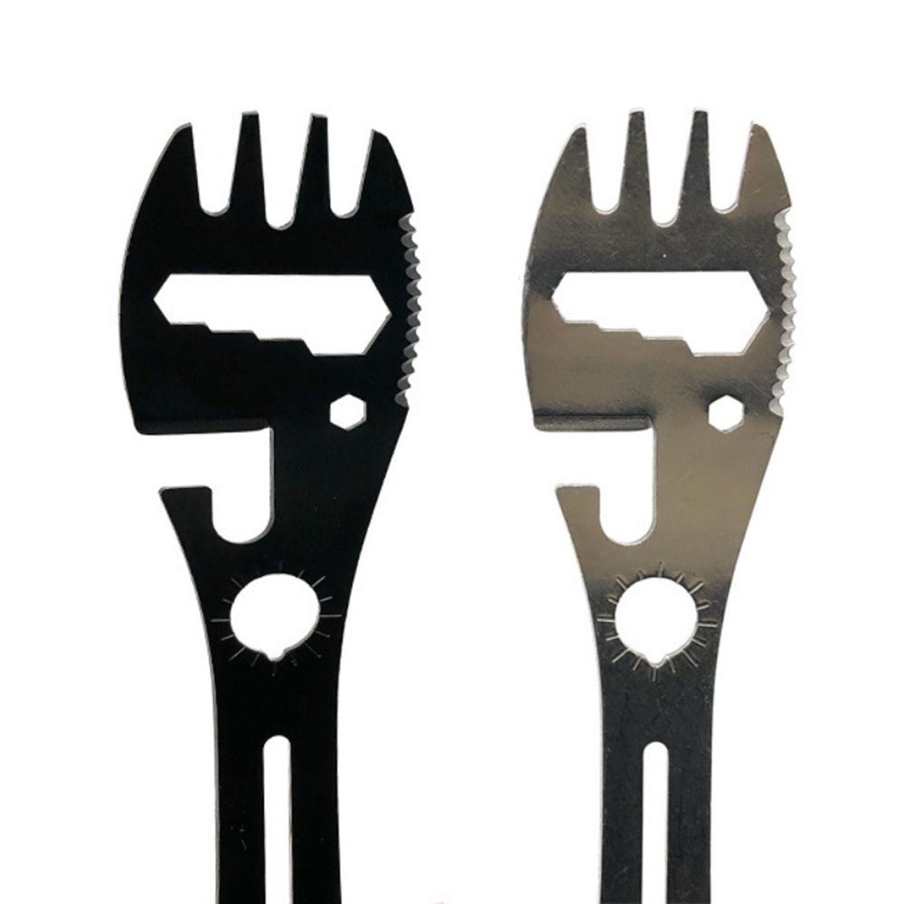 Stainless Steel Camping Spoon Fork Knife Wine Bottle Opener (BPA-Free, No FDA Certified)