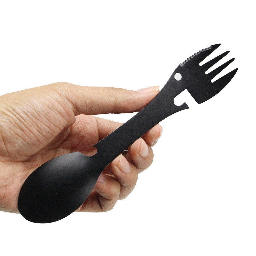 DY6989 Spork Stainless Steel Spoon Fork Knife Bottle Can Opener (BPA-Free, No FDA)