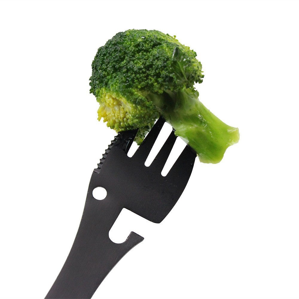 DY6989 Spork Stainless Steel Spoon Fork Knife Bottle Can Opener (BPA-Free, No FDA)