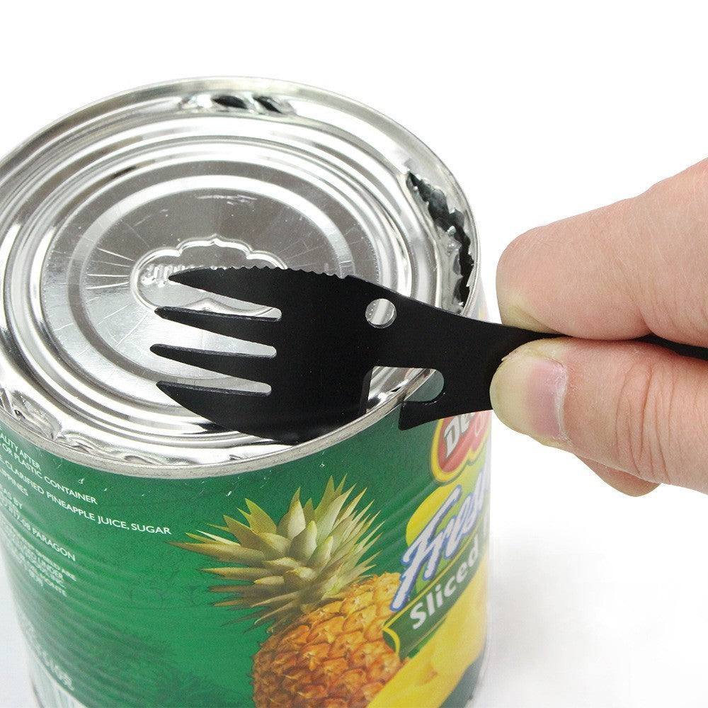 DY6989 Spork Stainless Steel Spoon Fork Knife Bottle Can Opener (BPA-Free, No FDA)